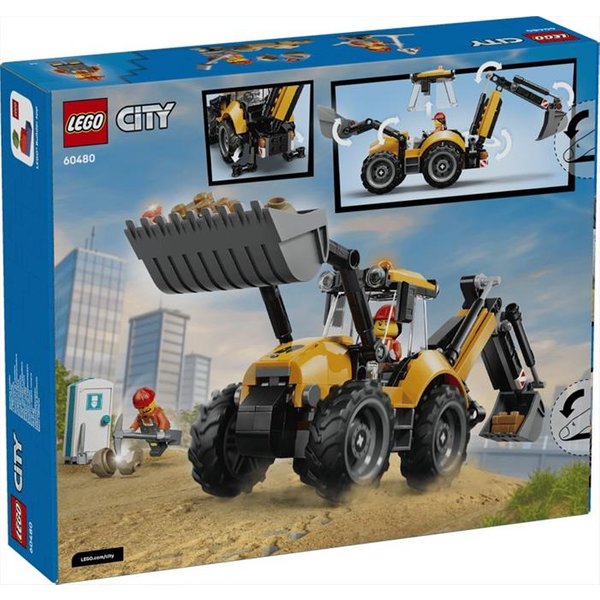 Lego - City Scavatrice Da Cantiere Gialla - 60480, Multicolore-image