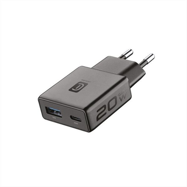 Cellularline - Charger Power Lite 20W Slim Dual A+C-Nero-image