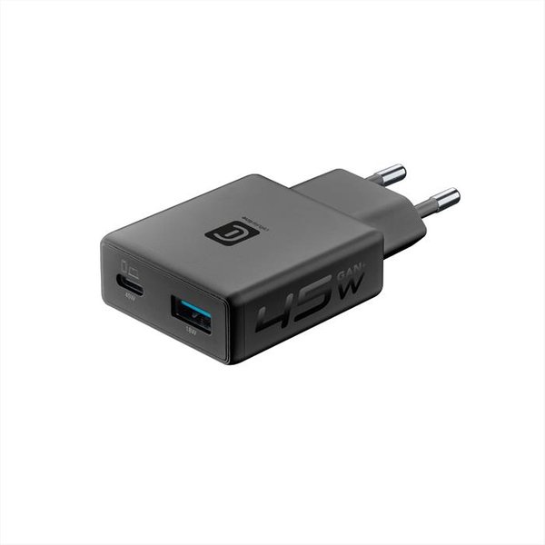 Cellularline - Charger Power Lite 45W Slim Dual A+C-Nero-image