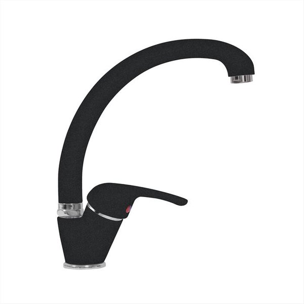 Glem GAS - Miscelatore Monocomando Con Canna Girevole Mixcbk-Nero Opaco-image