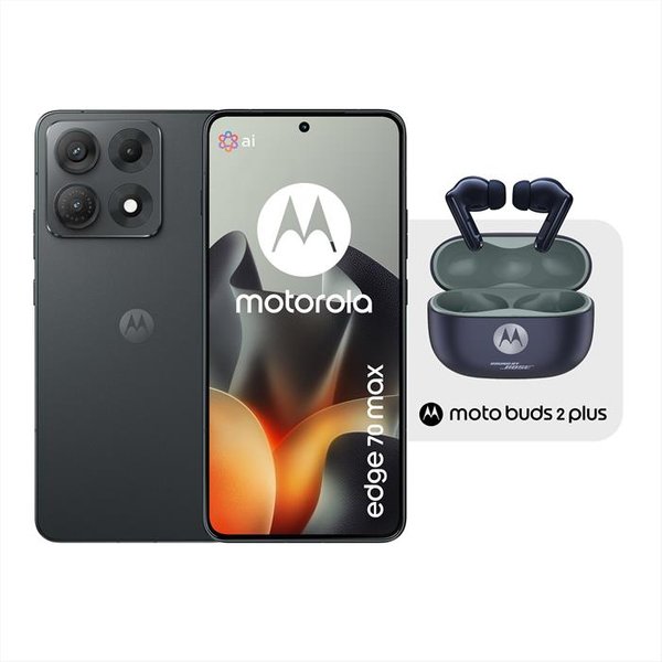 Motorola - Pack 2X1 Edge 70 Max 8/256+Moto Buds 2 Plus-Pantone Dark Shadow-image