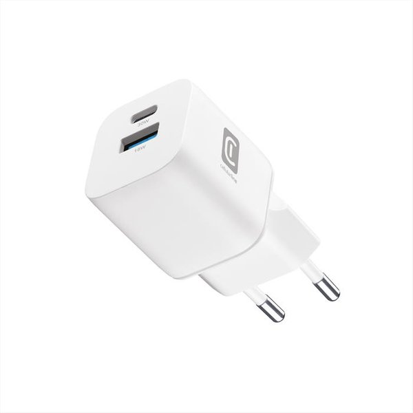 Cellularline - Caricabatterie Gan+ 30W Multiporta Usb-A+C-Bianco-image
