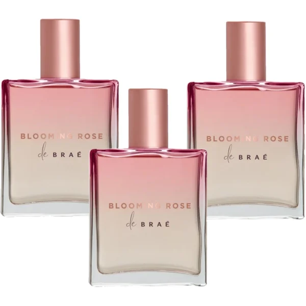 Kit Braé Blooming Rose - Perfume Para Cabelo 50ml (3 Unidades)
