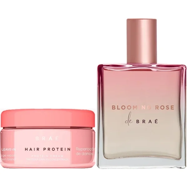 Kit Braé Hair Protein 80g E Blooming Rose Perfume Capilar 50ml