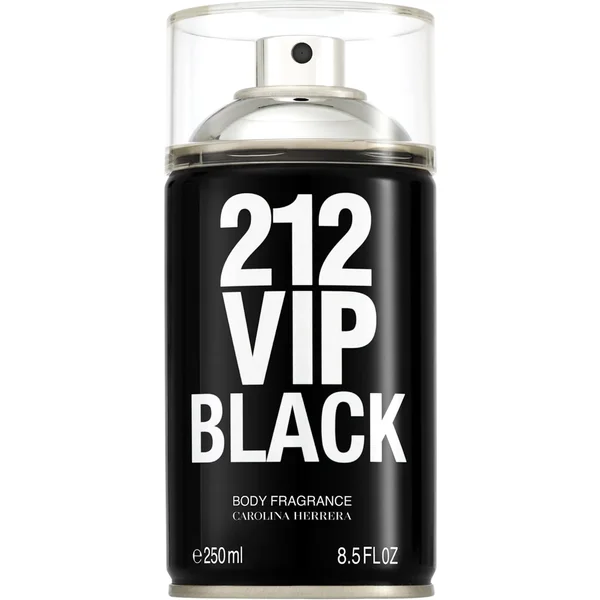 Body Spray Masculino Carolina Herrera 212 Vip Men Black 250ml