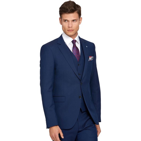 Benetti Mens James Tapered Fit Suit Jacket - Blue - 44W x 32L