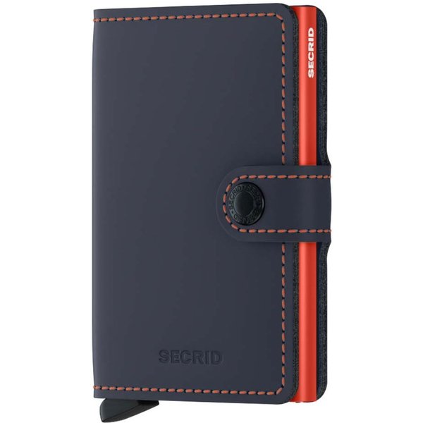 Secrid Miniwallet Matte - Night Blue/Orange - One