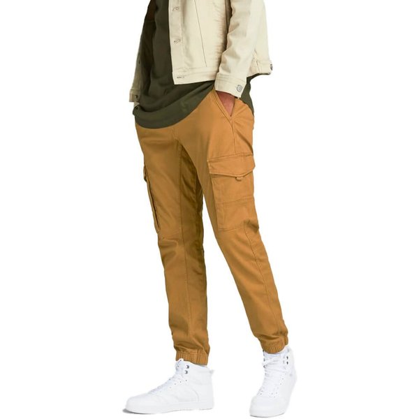 Jack And Jones Mens Slim Tapered Cargo Trousers - Rubber - 30W X 32L