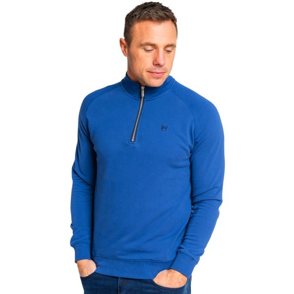Tommy Bowe XV Kings Clothing Mens Falcon 1/4 Zip Sweater - Straight Blue - M