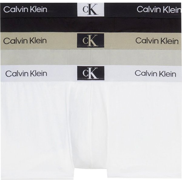 Calvin Klein Mens 3-Pack Low Rise Trunks - Black - S