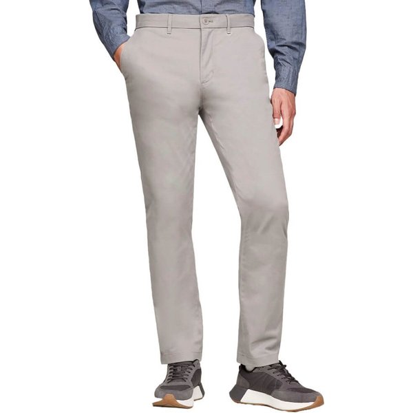 Tommy Hilfiger Mens Denton Straight Pima Chinos - Hydrogen Grey - 40W x 30L