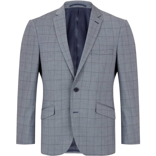 Daniel Grahame Mens Dale Check Suit Jacket - Blue - 40S