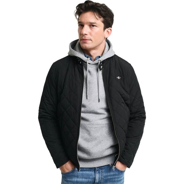 GANT Mens Quilted Windcheater - Black - M