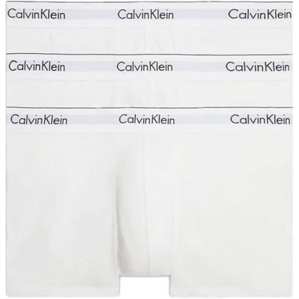Calvin Klein Mens 3-Pack Trunks Modern Cotton - White - XL