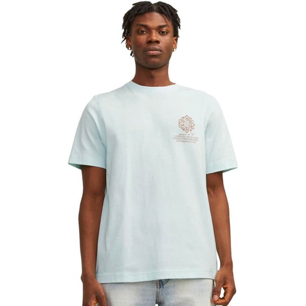 Jack And Jones Mens Printed T-Shirt - Skylight - S