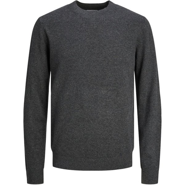Jack And Jones Mens Carter Knit Sweater - Dark Grey - 2XL