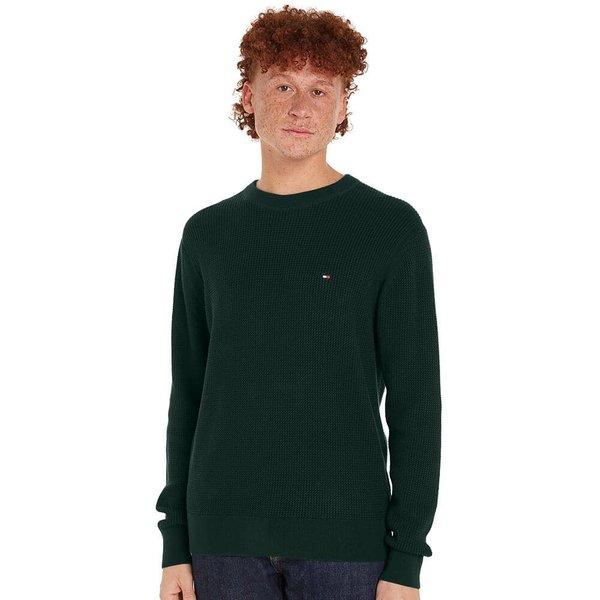 Tommy Hilfiger Mens Structure Sweater - Ornamental Green - 3XL