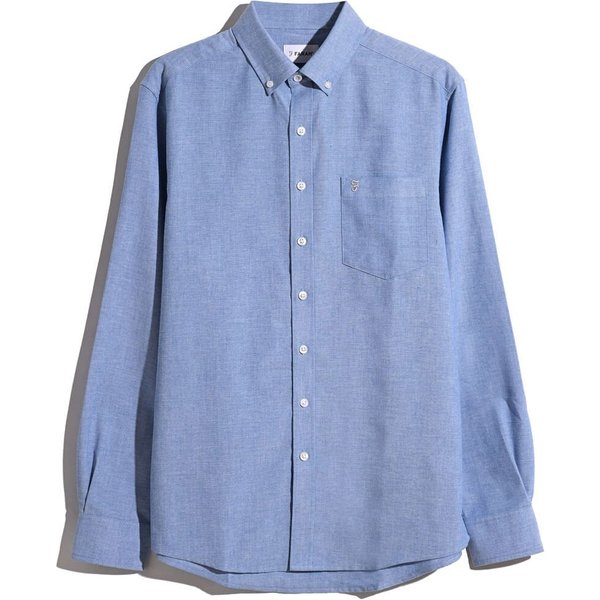 Farah Mens Wilkins Shirt - Regatta Blue - L