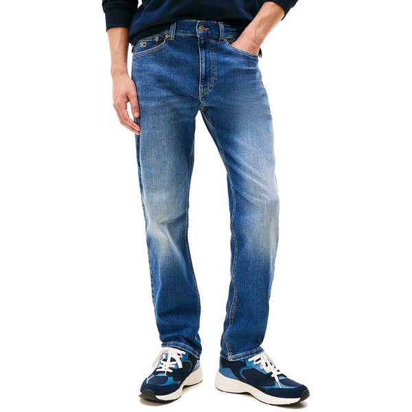 Tommy Jeans Mens Ryan Slim Straight Jeans - Denim Medium - 38W X 32L