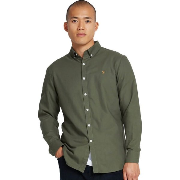 Farah Mens Brewer Oxford Shirt - Rosemary - 3XL