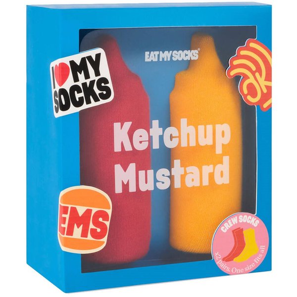 Eat My Socks Ketchup Mustard 2-Pack Socks - One