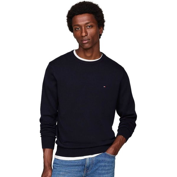 Tommy Hilfiger Mens Flag Jumper - Desert Sky - S