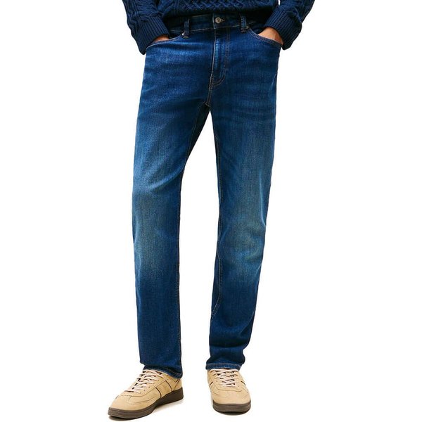 Tommy Jeans Mens Ryan Slim Straight Fit Jeans - Denim Dark - 32W X 32L