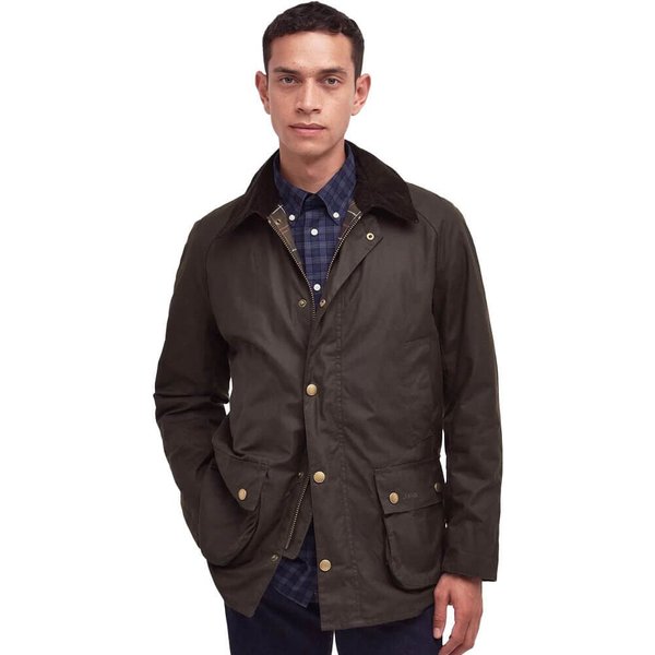 Barbour Mens Ashby Waxed Jacket - Olive - L