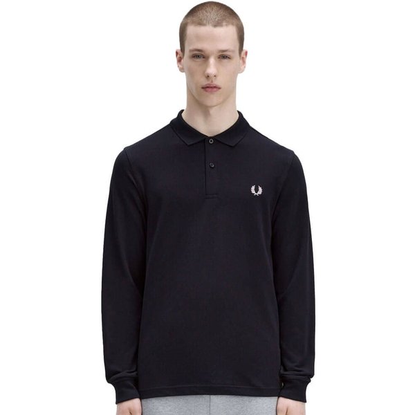 Fred Perry Mens M6006 Long Sleeve Polo Shirt - Navy - L