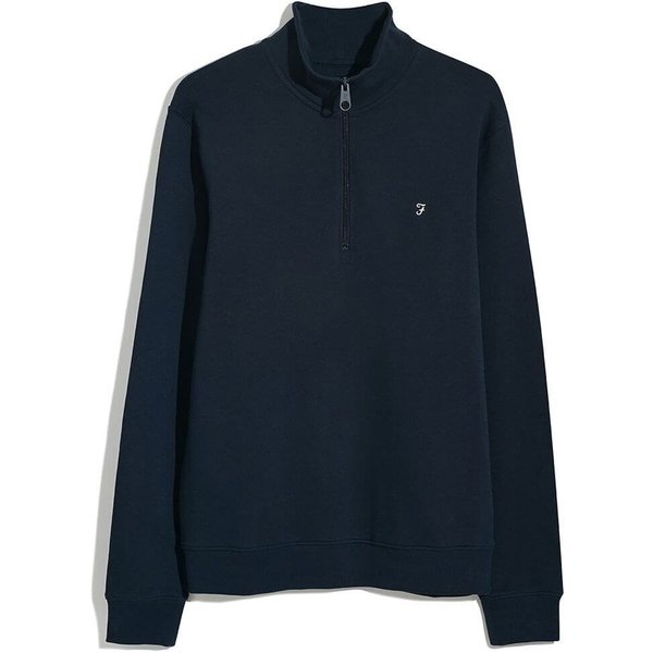 Farah Mens Harry 1/4 Zip Sweater - True Navy - M
