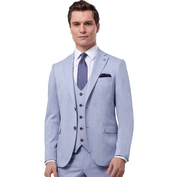 Benetti Mens Milano 3-Piece Suit - Blue - 42S