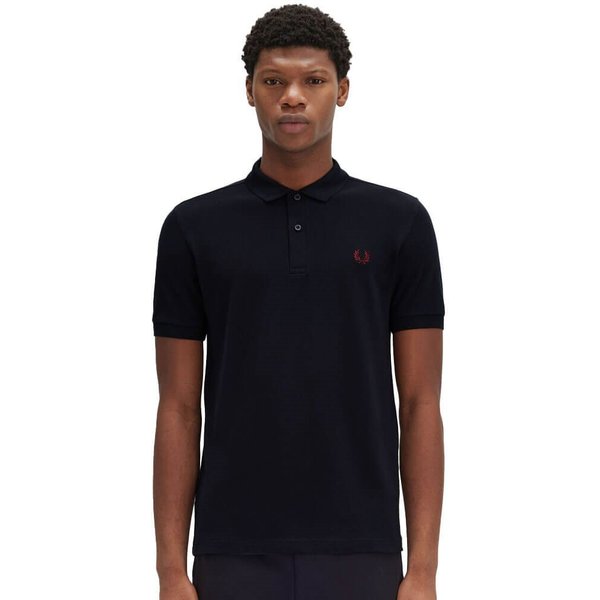 Fred Perry Mens M6000 Polo Shirt - Navy/Burnt Red - M