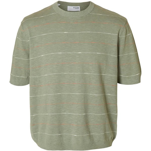 Selected Homme Mens Berg Sun Knit Relaxed T-Shirt - Iceberg Green - M