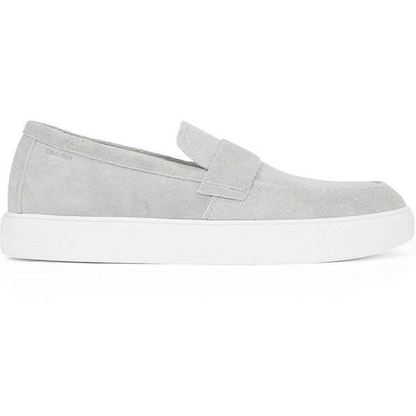 Calvin Klein Mens Suede Unlined Loafers - Moon Struck - 10