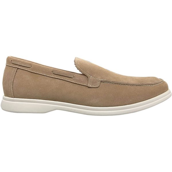 Justin Reess Mens Charles Yacht Suede Loafers - Beige - 10