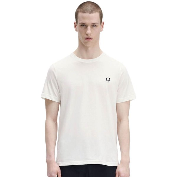 Fred Perry Mens Crew Neck T-Shirt - Snow White - S