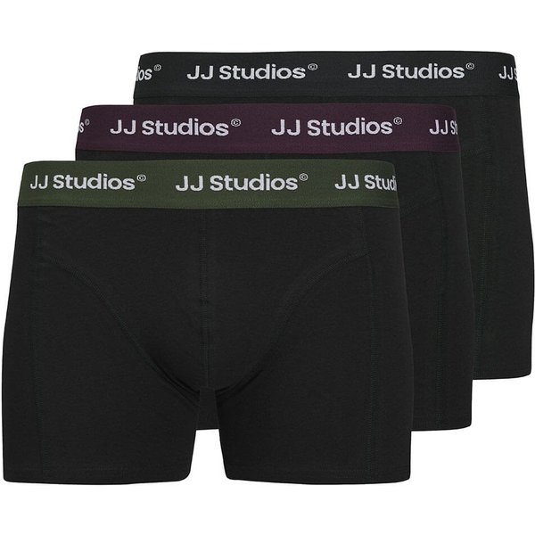 Jack And Jones Mens Soho Solid 3-Pack Trunks - Black - S