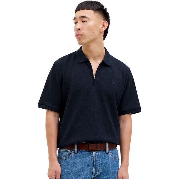 Jack And Jones Mens Austin Plain Polo Shirt - Navy - XS