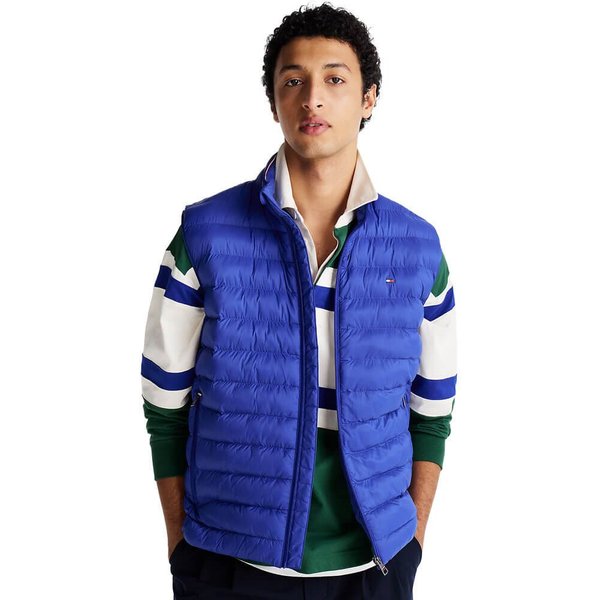 Tommy Hilfiger Mens Packable Quilted Gilet - Wedge Blue - S