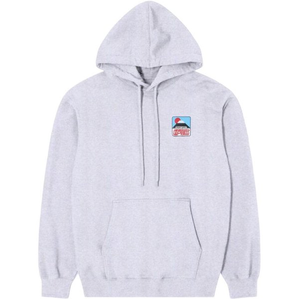 Edwin Mens Sunset On Fuji San Hoodie - Grey Marl - S