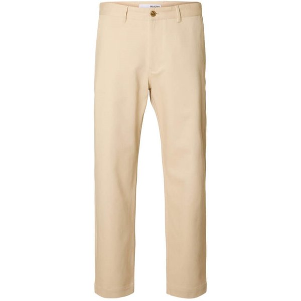 Selected Homme Mens Harry Regular Twill Trousers - Oatmeal - 33W x 32L