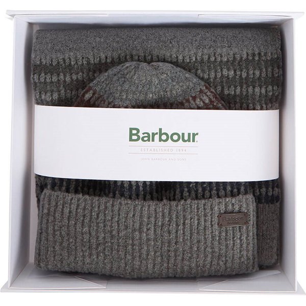 Barbour Branton Beanie And Scarf Gift Set - Midnight Oak - One