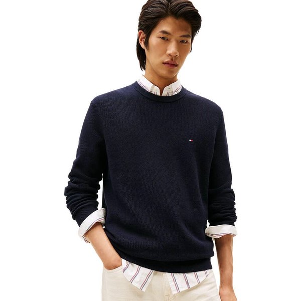 Tommy Hilfiger Mens Flag Embroidery Jumper - Desert Sky - XL