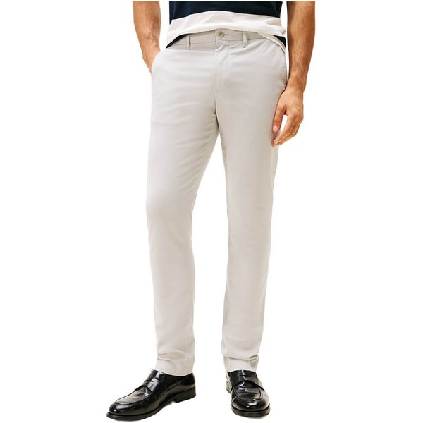 Tommy Hilfiger Mens 1985 Bleecker Slim Fit Chinos - October Grey - 32W X 34L