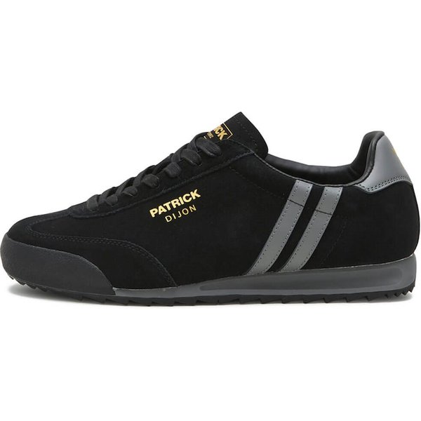 Patrick Mens Dijon Trainers - Black/Charcoal - 10