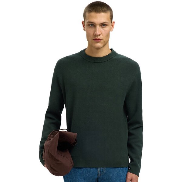 Selected Homme Mens Teller FN Relaxed Sweater - Deep Forest - L