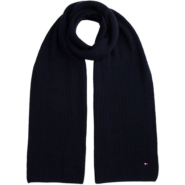 Tommy Hilfiger Mens Hilfiger Flag Scarf With Cashmere - Space Blue - One