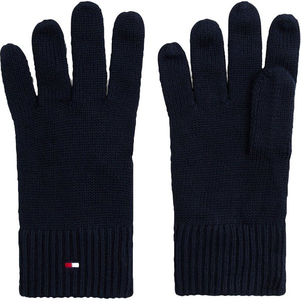 Tommy Hilfiger Flag Embroidery Gloves With Cashmere - Space Blue - One