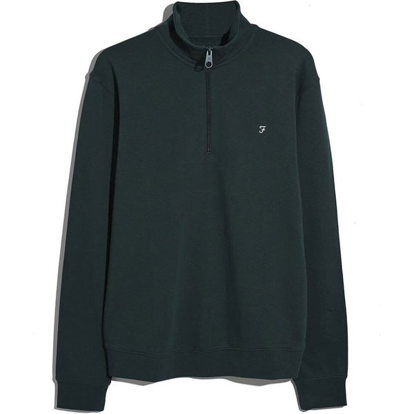 Farah Mens Harry 1/4 Zip Sweater - Pine - 2XL