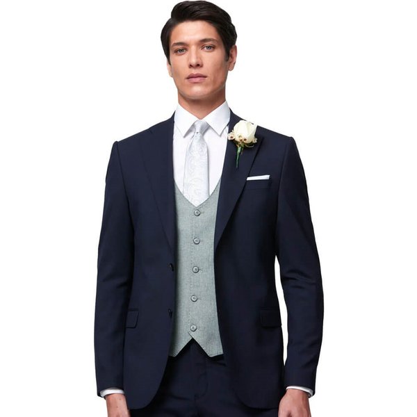 Benetti Mens Albert Waistcoat - Sage - 38R